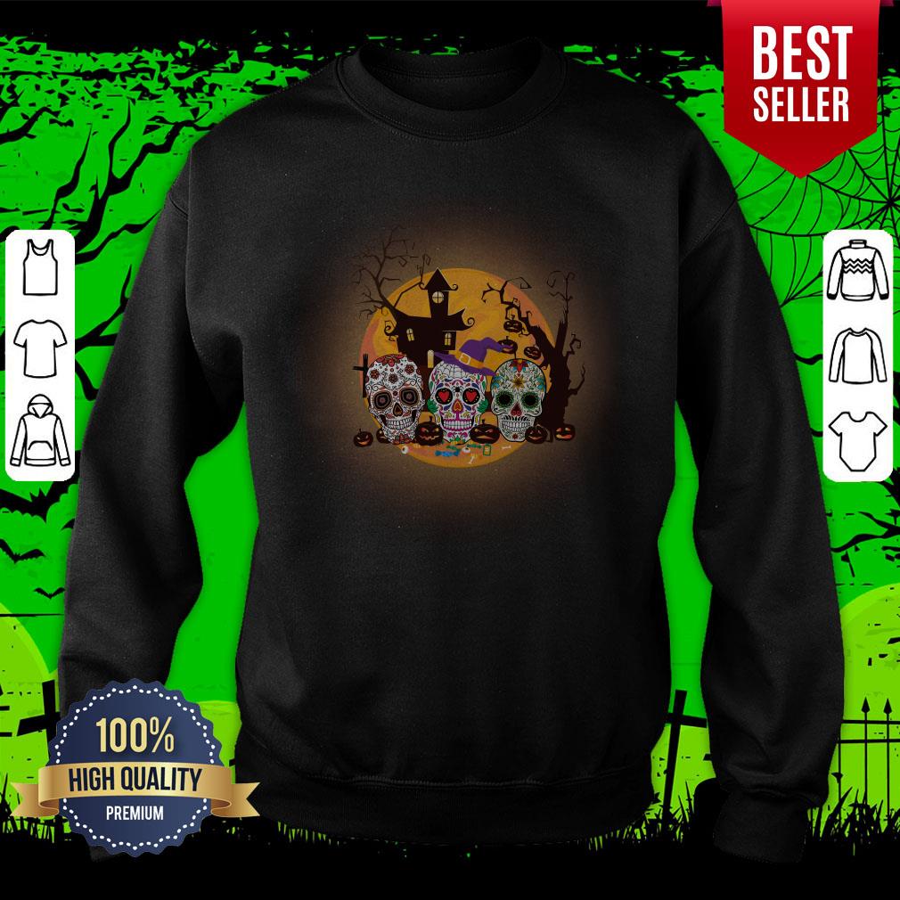 Sugar Skull Halloween Day Of The Dead Shirt