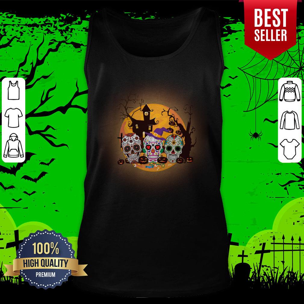 Sugar Skull Halloween Day Of The Dead Shirt