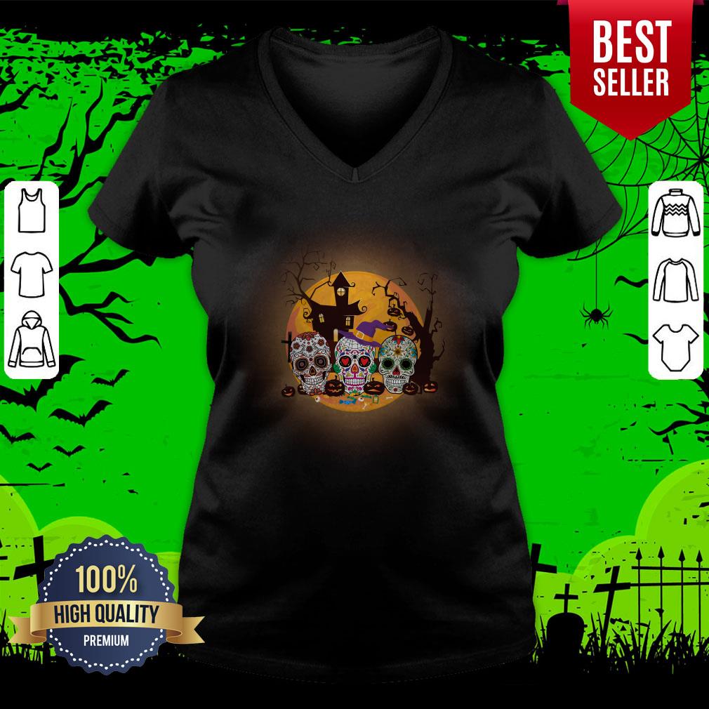 Sugar Skull Halloween Day Of The Dead Shirt