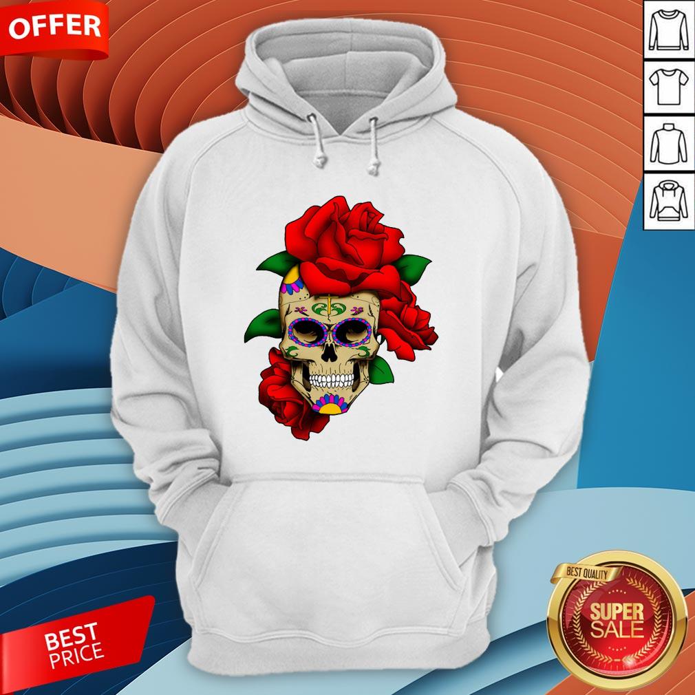 Sugar Skull With Rose Day Of The Dead Dia De Muertos Shirt