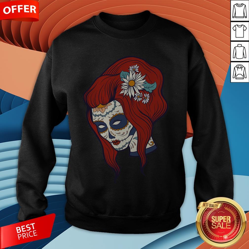 Sugar Skull Woman Day Of Dead Dia De Los Muertos Shirt