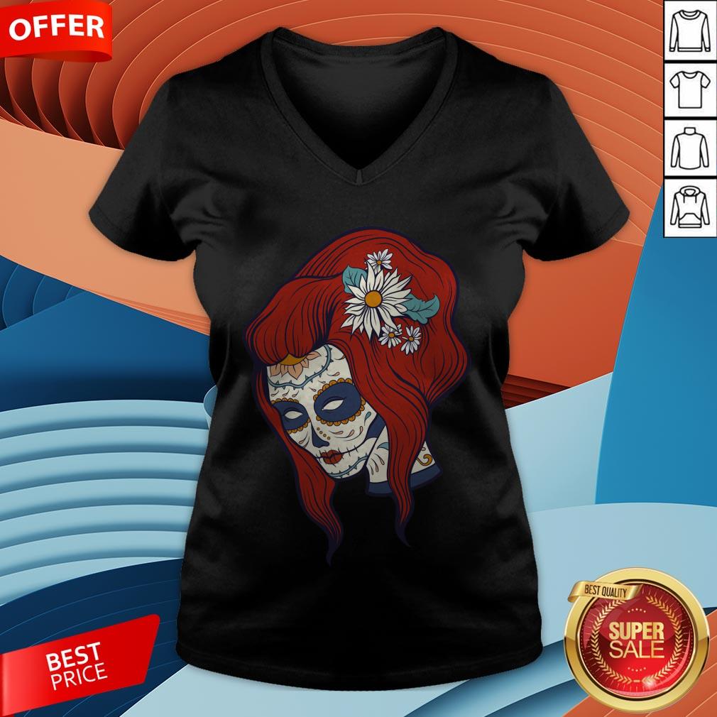 Sugar Skull Woman Day Of Dead Dia De Los Muertos Shirt