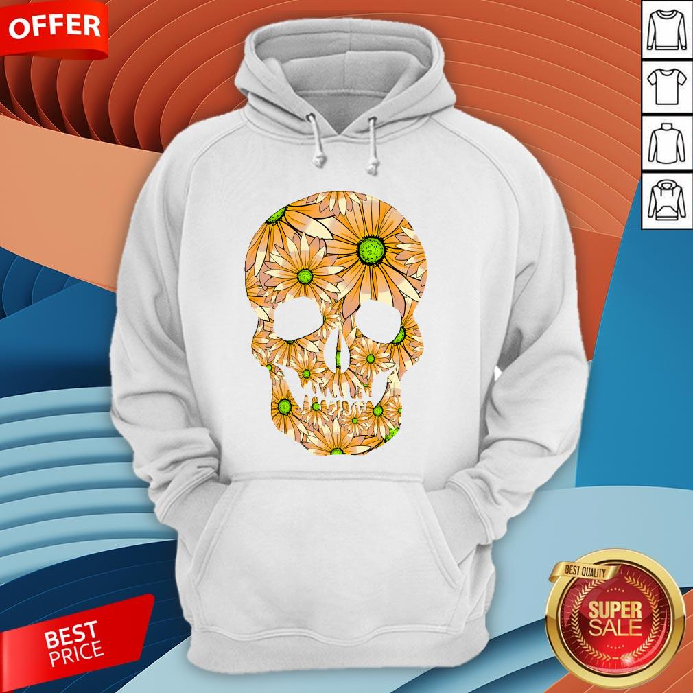 Summer Peach Sugar Skull Day Of The Dead Shirt