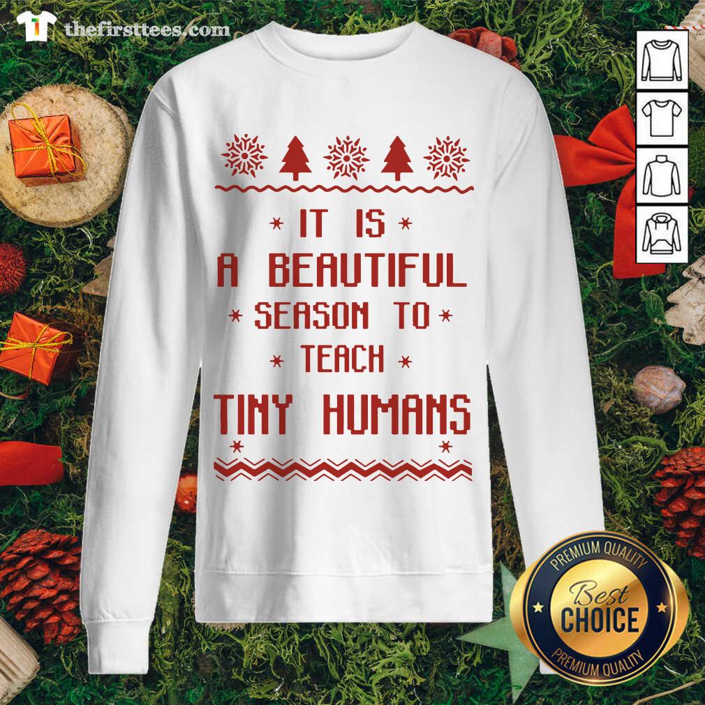 Cool It Is A Beautiful Season To Teach Tiny Humans Ugly Christmas Shirt