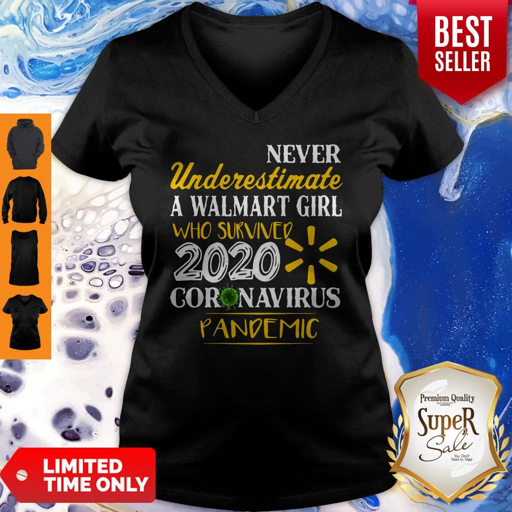 Never Underestimate A Walmart Girl Who Survived 2020 Coronavirus Pandemic Shirt