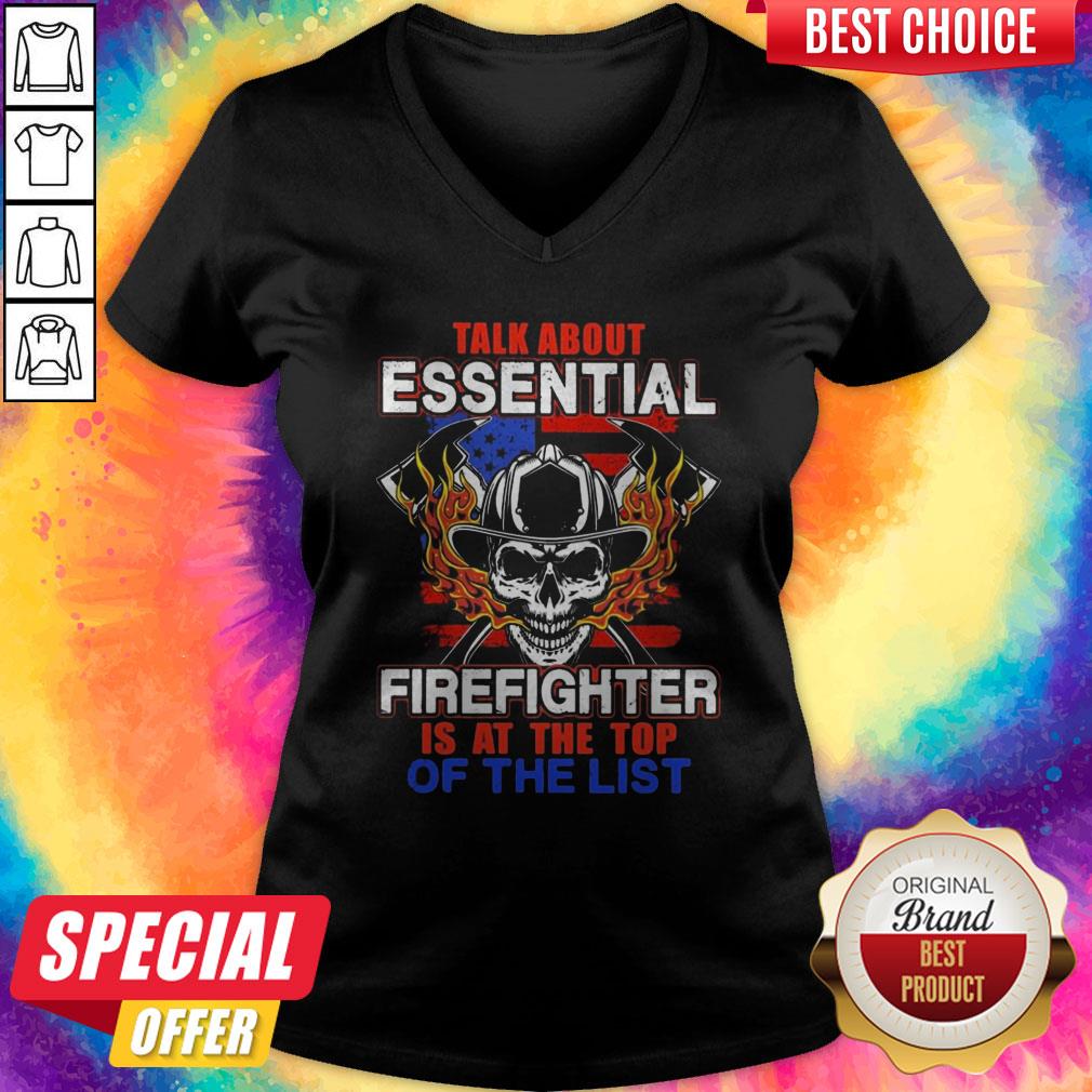 Talk About Essential Firefighter Is At The Top Of The List Halloween Shirt