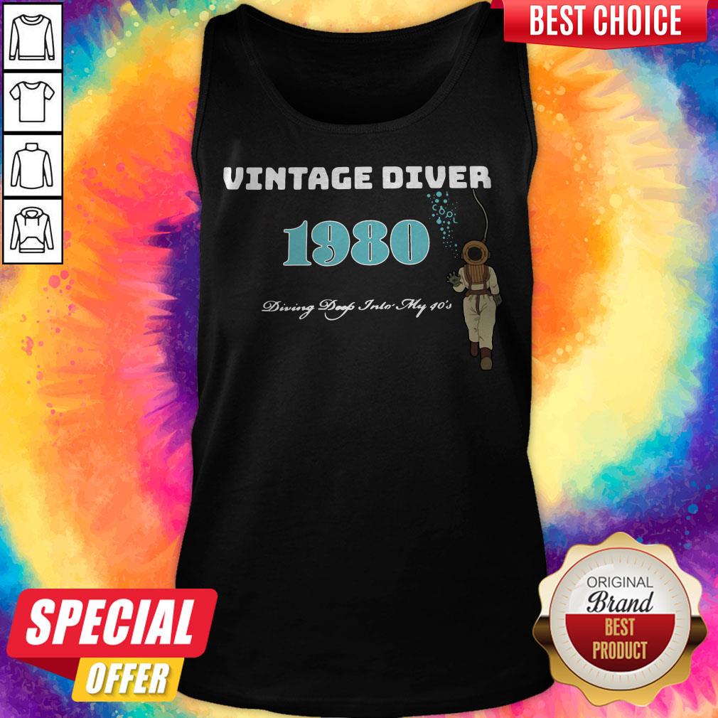 Nice Vintage Diver 1980 Diving Deep Into My 40s Shirt
