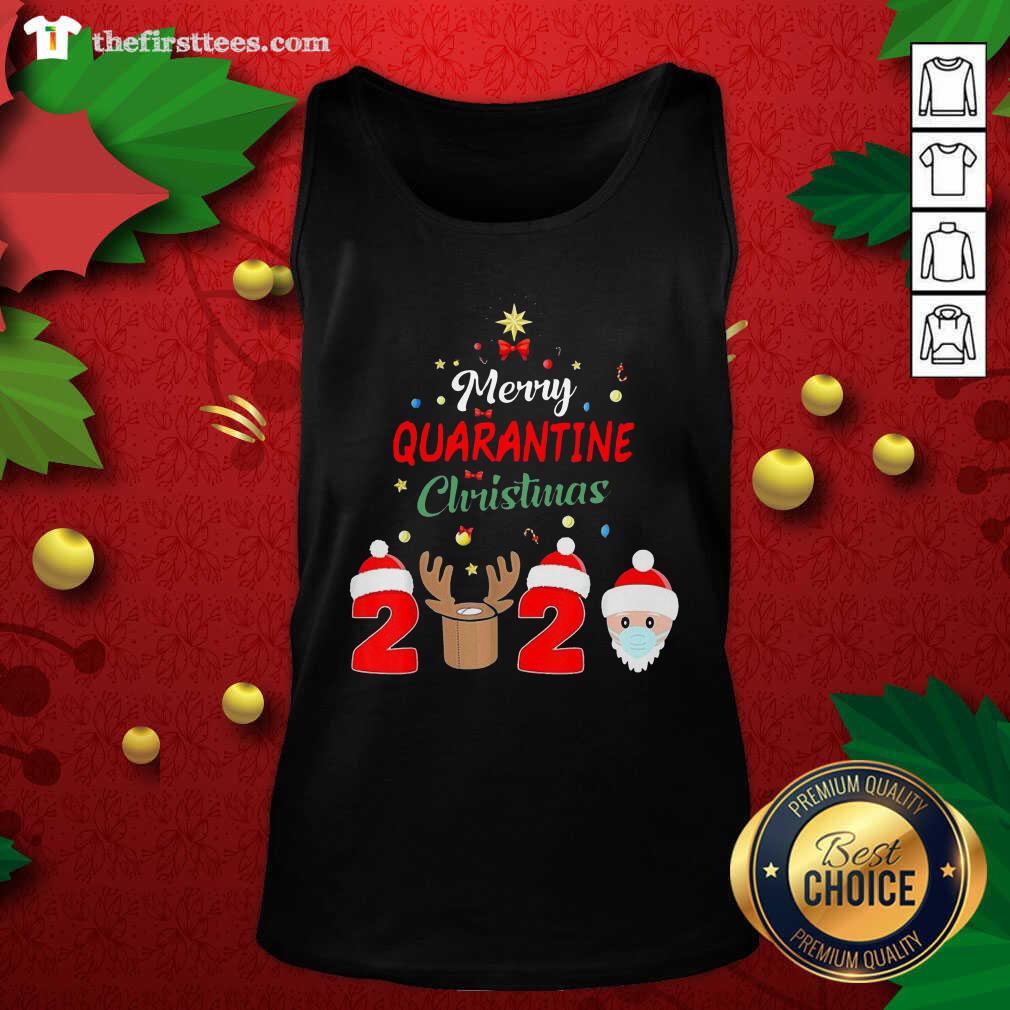 Grateful Merry Quarantine Christmas 2020 Reindeer Santa Shirt
