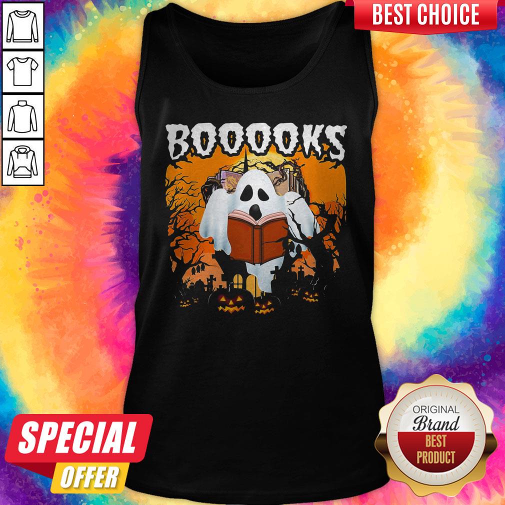Awesome Booooks Ghost Halloween Shirt