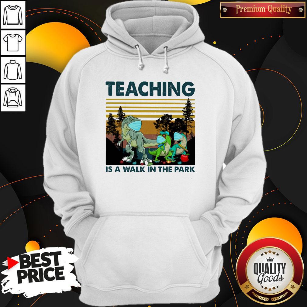 Teaching Is A Walk In The Park Dinosaurs Mask Covid 19 Vintage Retro Shirt