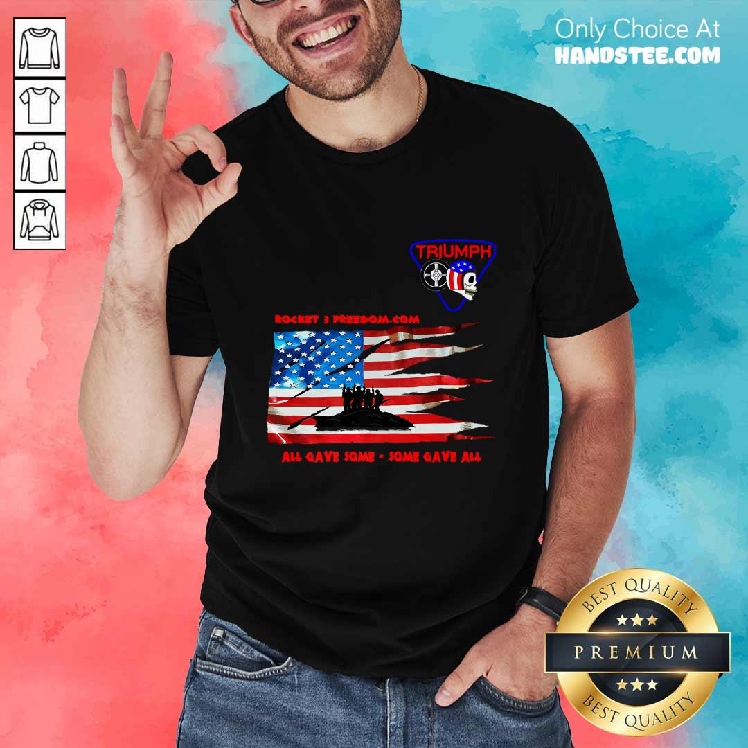 Terrific Rocket 3 Freedom American Flag Shirt