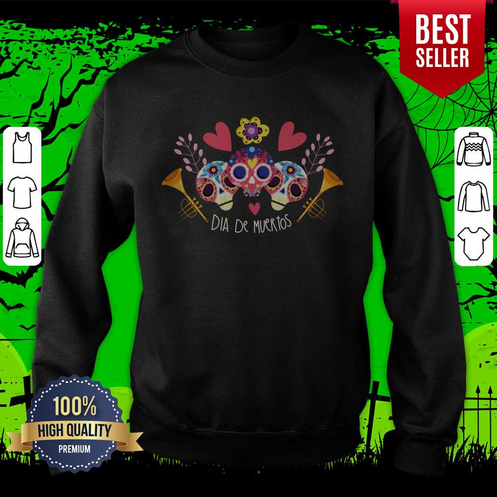 Three Sugar Skull Day Of Dead Dia De Muertos Shirt