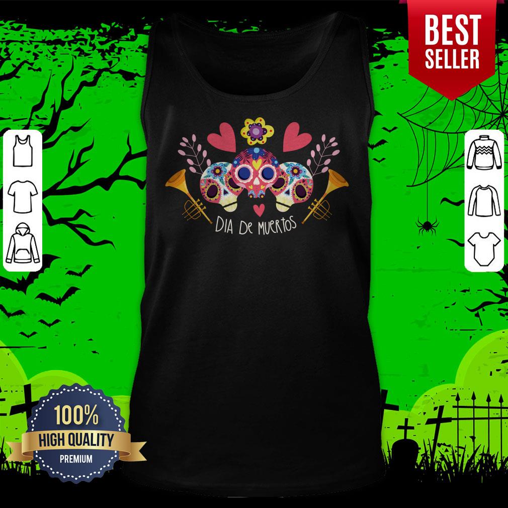 Three Sugar Skull Day Of Dead Dia De Muertos Shirt
