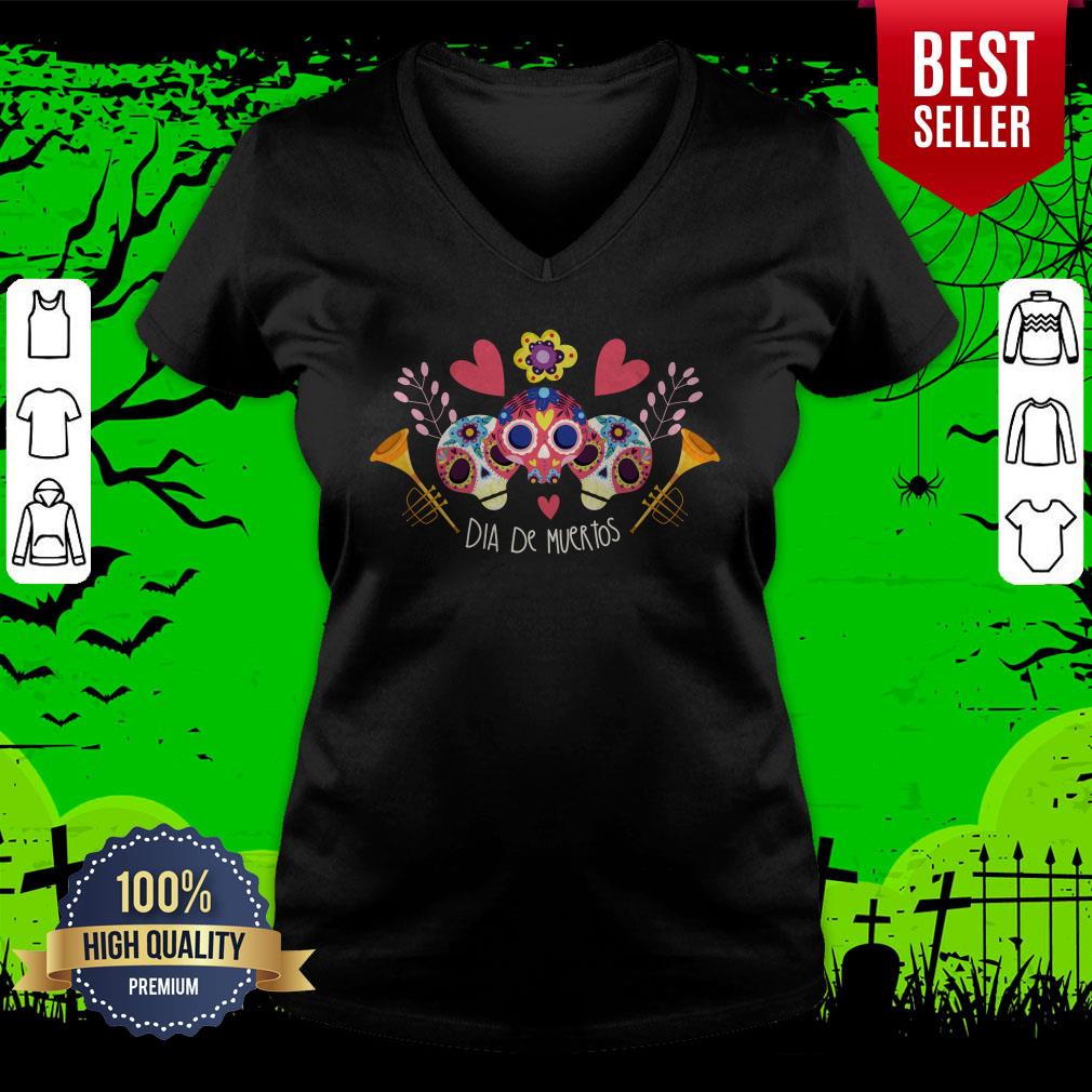 Three Sugar Skull Day Of Dead Dia De Muertos Shirt