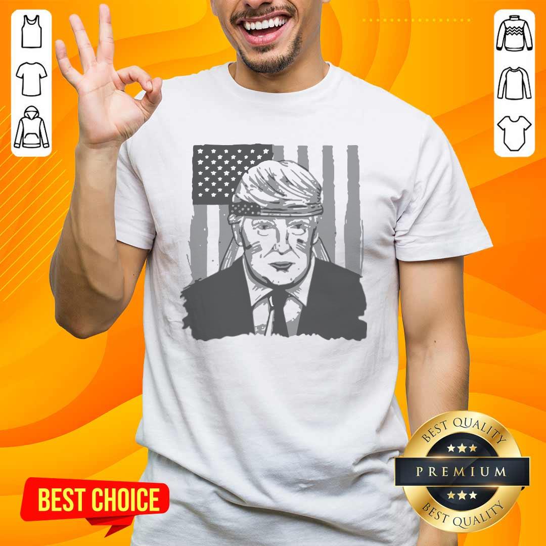Top America Ribbon Usa Flag Donald Trump 2020 Graphic Shirt