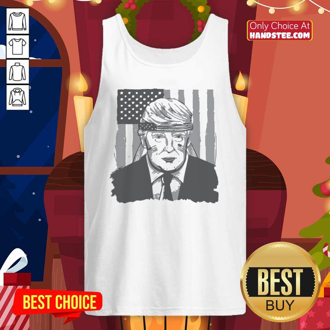 Top America Ribbon Usa Flag Donald Trump 2020 Graphic Shirt