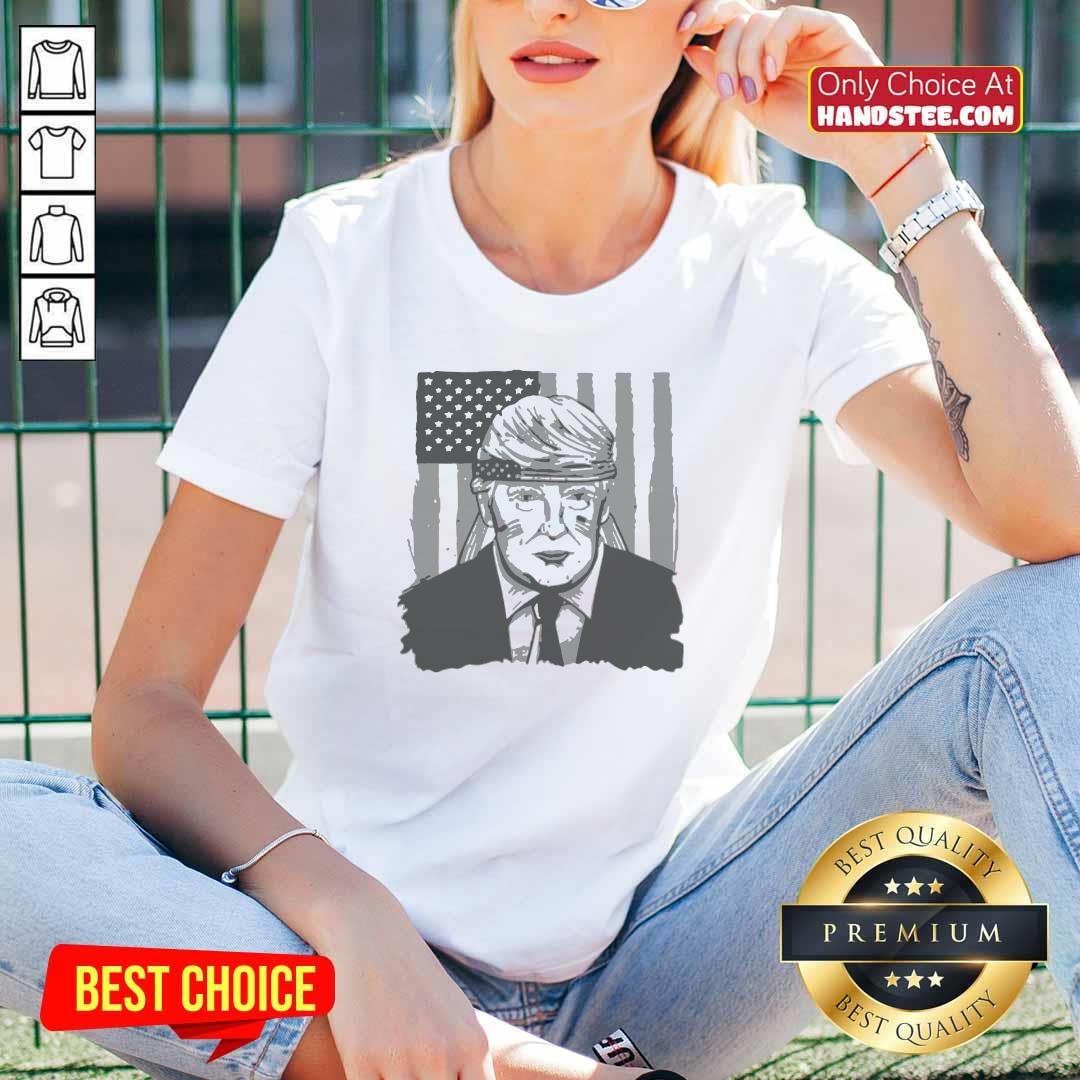 Top America Ribbon Usa Flag Donald Trump 2020 Graphic Shirt