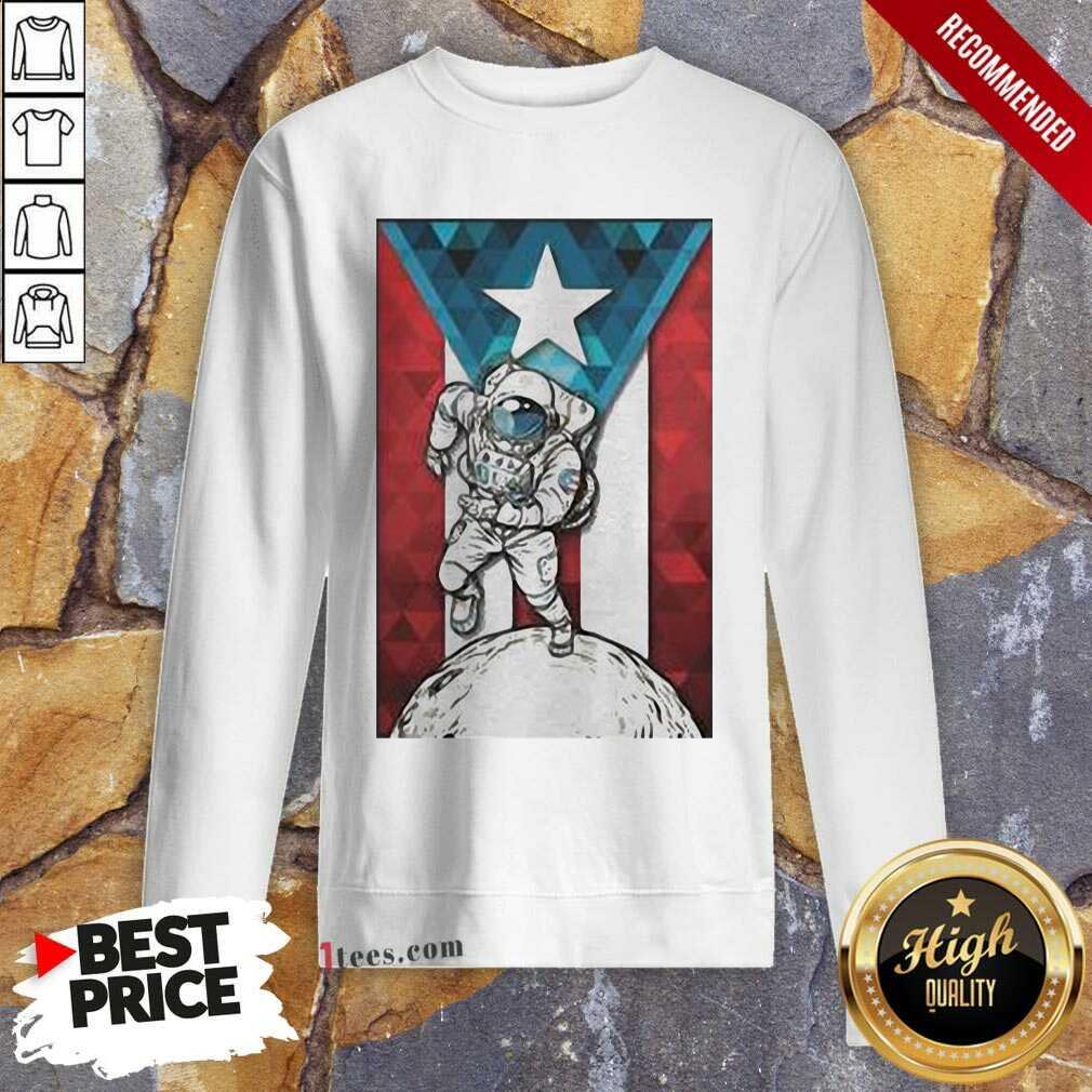 Top Astronaut Borincano Flag Shirt