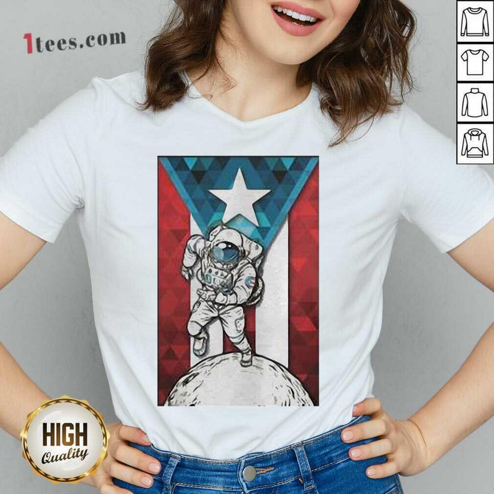 Top Astronaut Borincano Flag Shirt