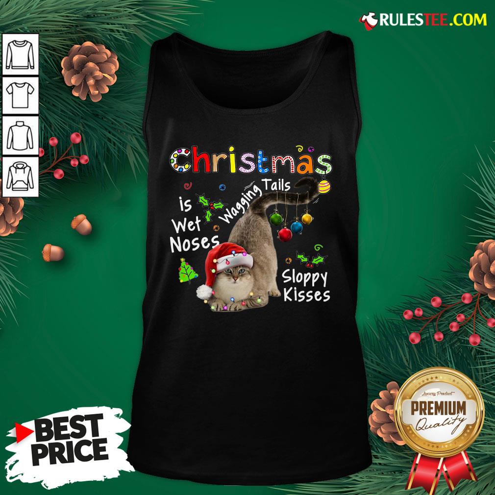 Top Cat Santa Christmas Is Wet Noses Wagging Tails Sloppy Kisses Light Shirt
