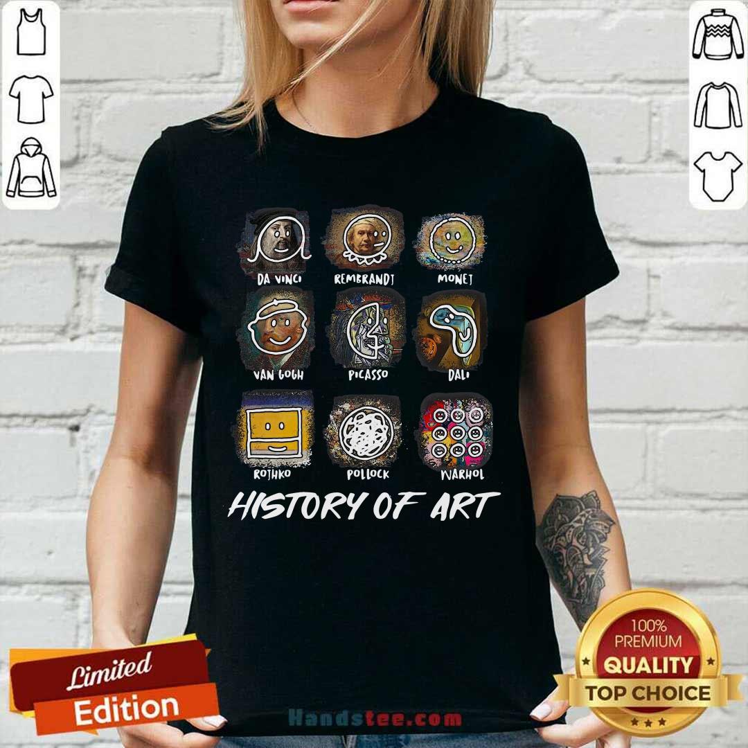 Top Da Vinci Rembrandt Monej Van Gogh Picasso Dali History Of Art Shirt