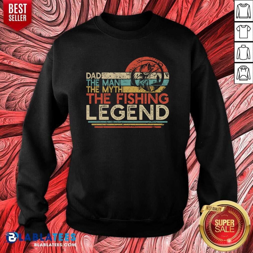 Top Dad The Man The Myth The Fishing Legen Vintage Shirt