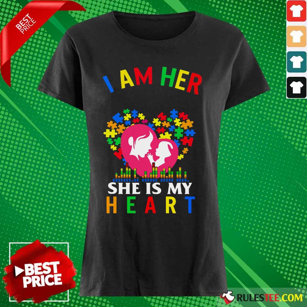 Top I Am Her Voice She Is My Heart Autism Shirt