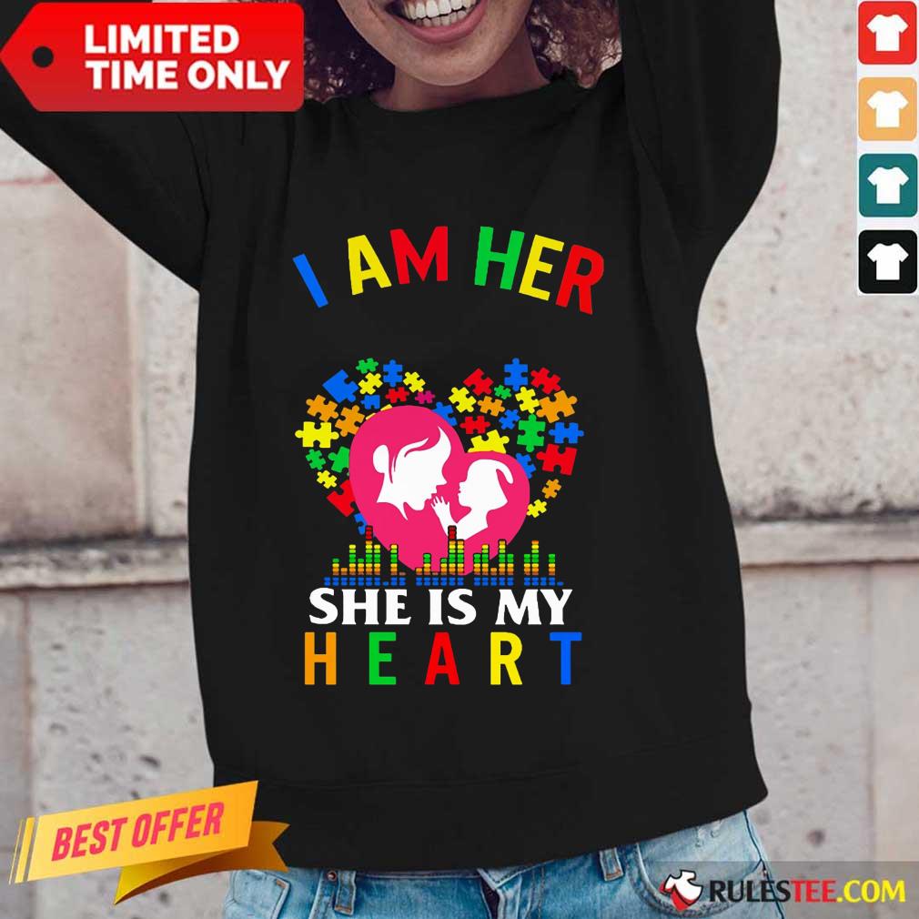 Top I Am Her Voice She Is My Heart Autism Shirt