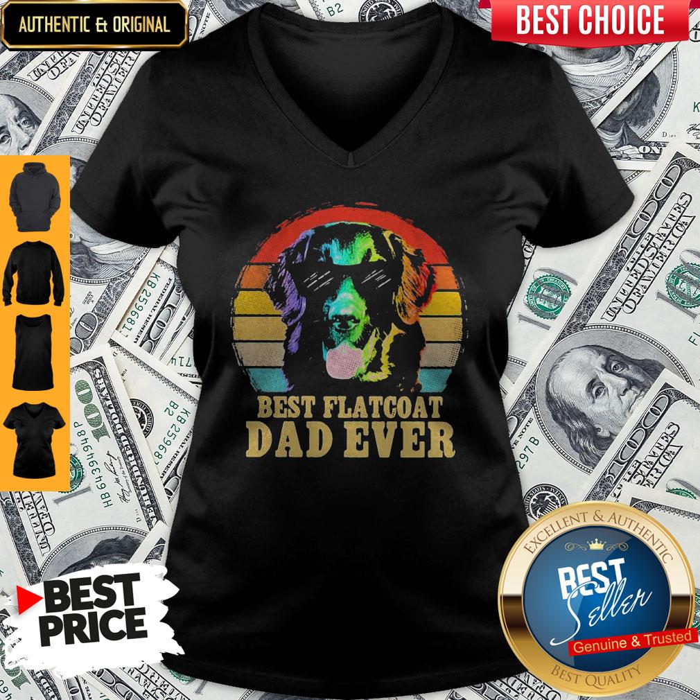 Top Labrador Retriever Best Flatcoat Dad Ever Vintage Shirt