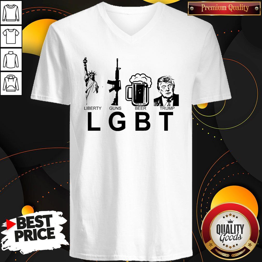 Top Liberty Guns Beer Trump Shirt