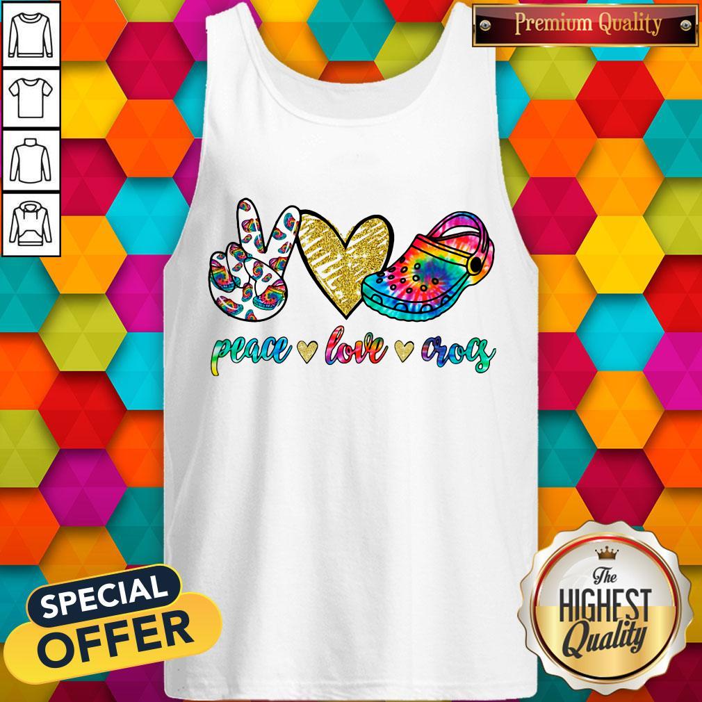 Top Peace Love Crocs Shirt