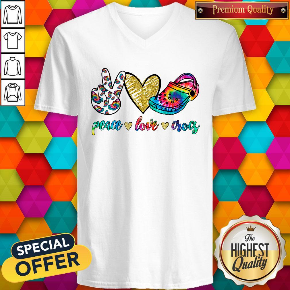Top Peace Love Crocs Shirt