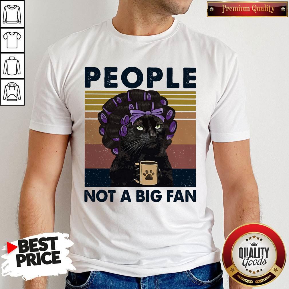Top People Not A Big Fan Cat Vintage Retro Shirt