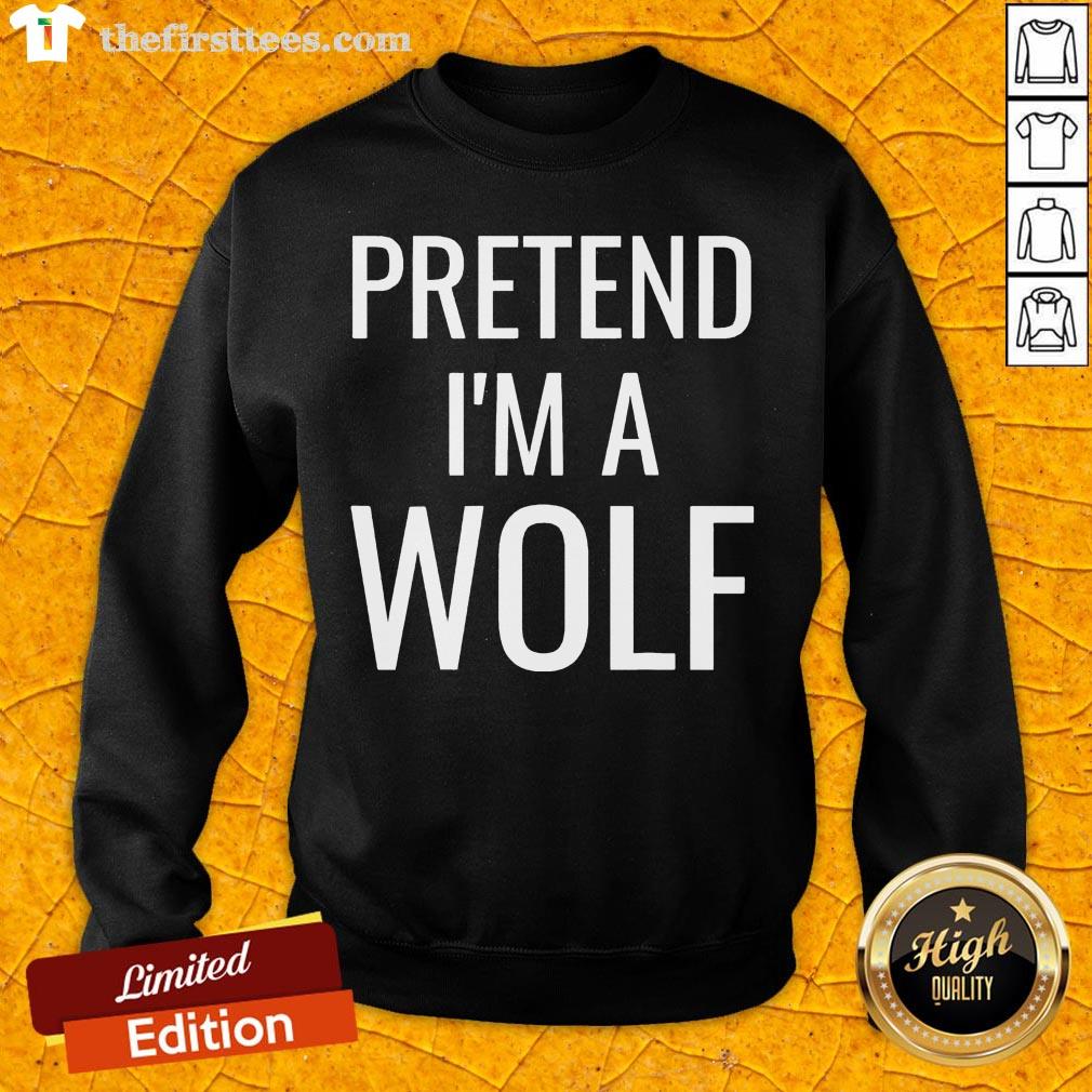 Top Pretend I’m A Wolf Costume Funny Halloween Party Kids T-Shirt