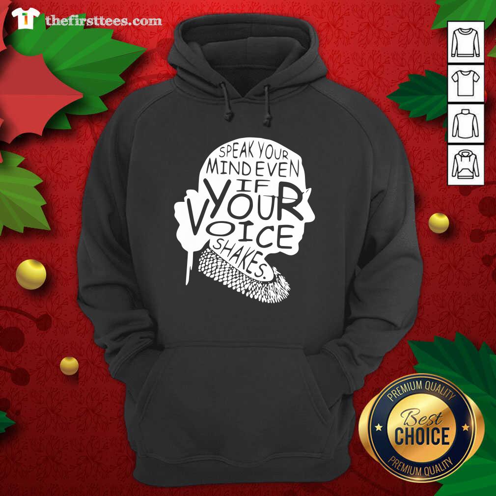 Top Ruth Bader Ginsburg RBG Speak Your Mind Even If Your Voice Shakes Shirt