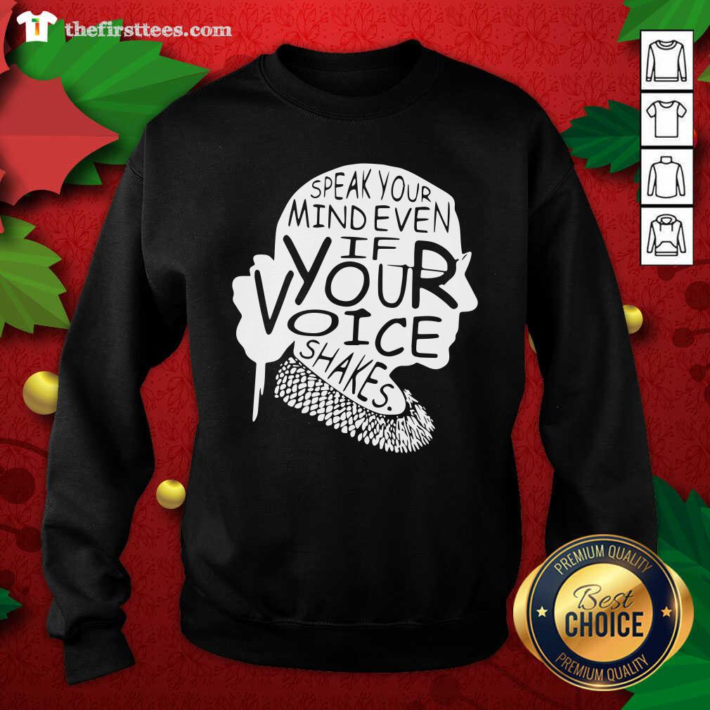 Top Ruth Bader Ginsburg RBG Speak Your Mind Even If Your Voice Shakes Shirt