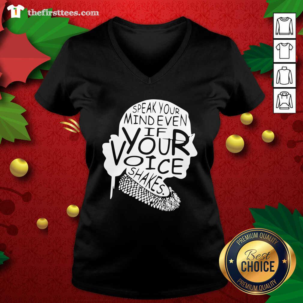 Top Ruth Bader Ginsburg RBG Speak Your Mind Even If Your Voice Shakes Shirt