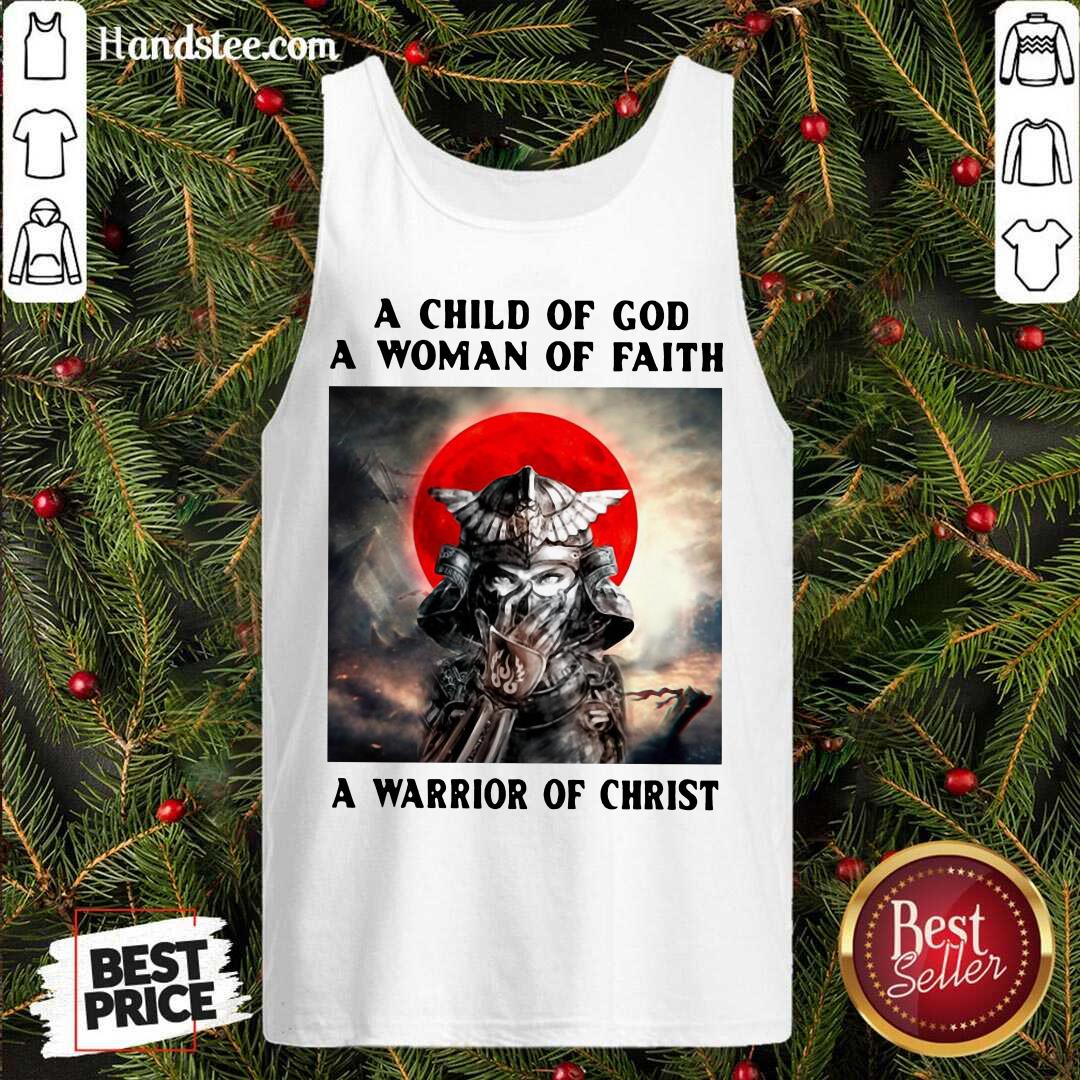 Top Samurai A Child Of God A Woman Of Faith A Warrior Of Christ Shirt