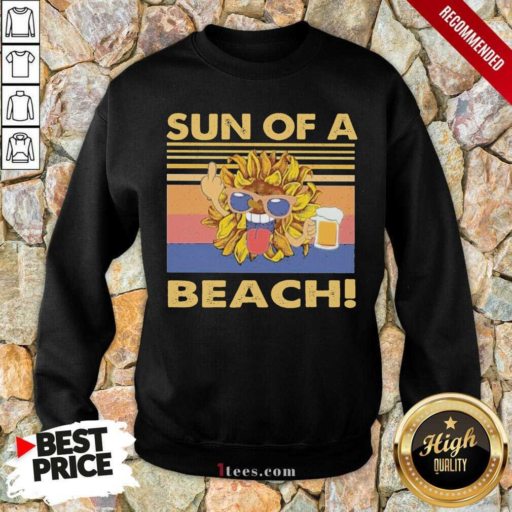 Top Sun Of A Beach Beer Vintage Shirt