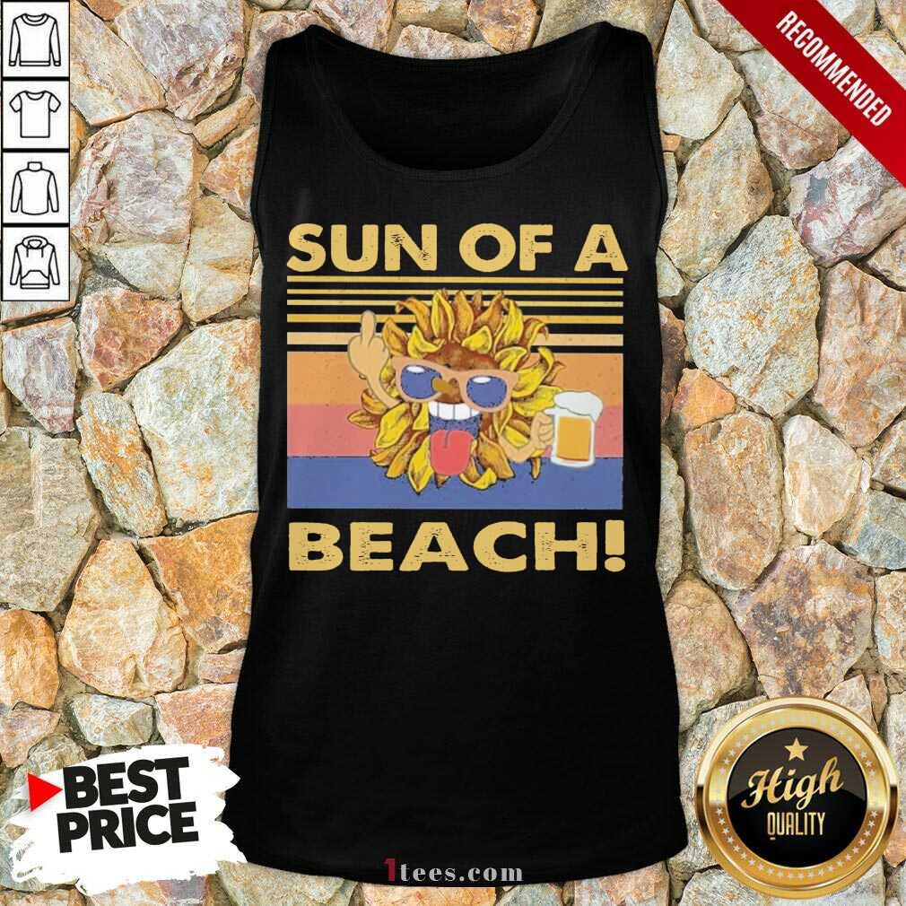 Top Sun Of A Beach Beer Vintage Shirt
