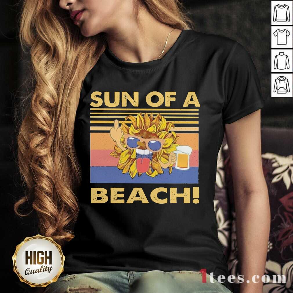 Top Sun Of A Beach Beer Vintage Shirt