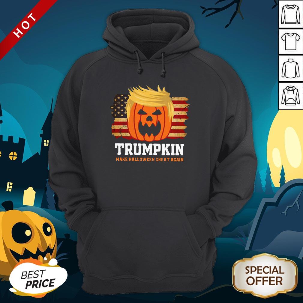 Top Trump Trumpkin Make Halloween Great Again American Flag Shirt