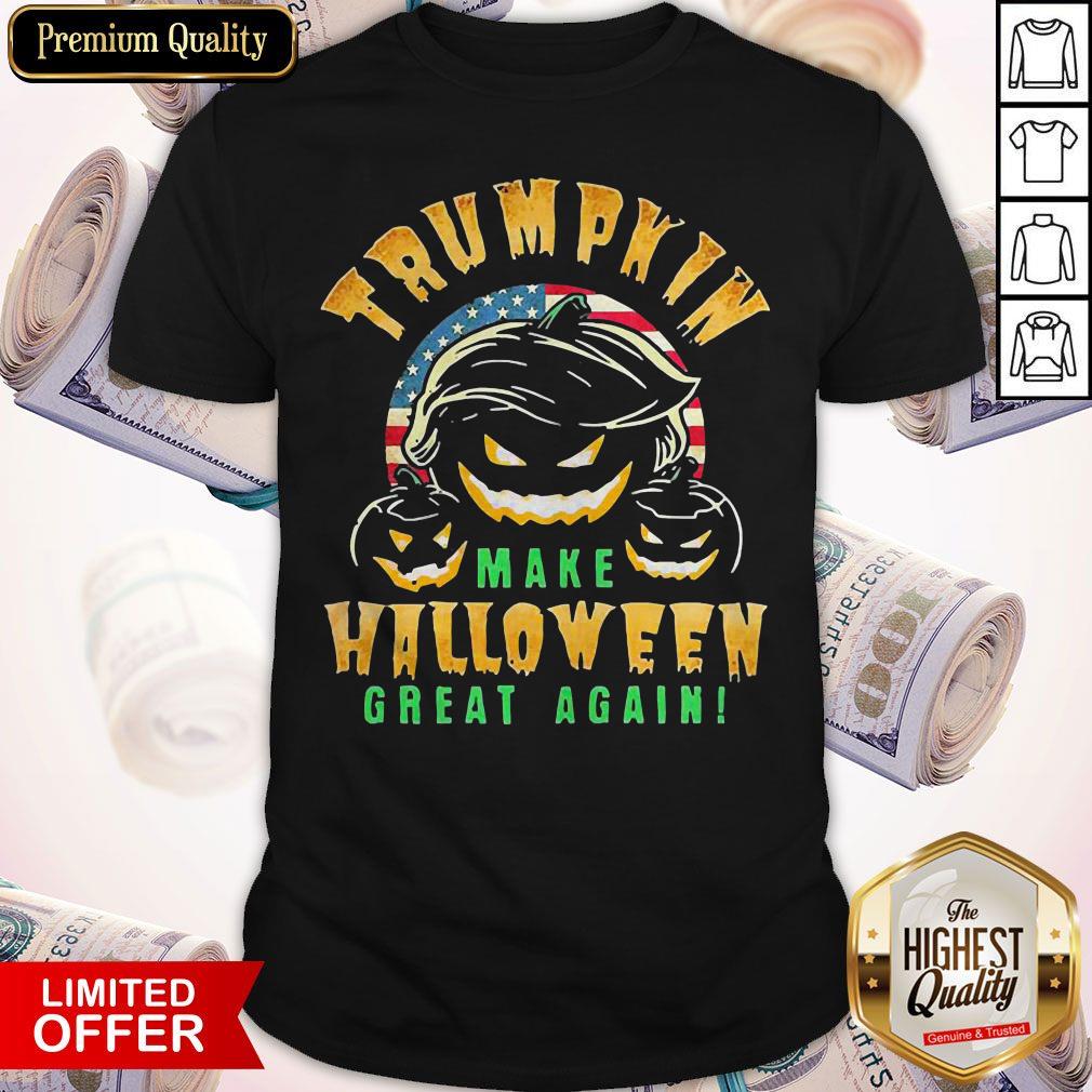 Trumpkin Make Halloween Great Again American Flag Shirt