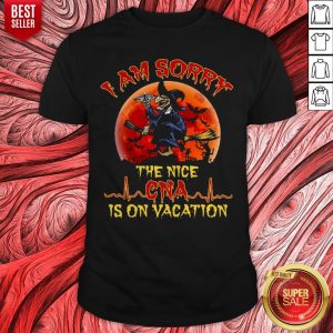 Witch I Am Sorry The Nice CNA Is On Vacation Moon Halloween Shirt