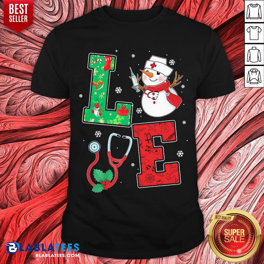 Original Nurse Snowman Love Christmas Shirt
