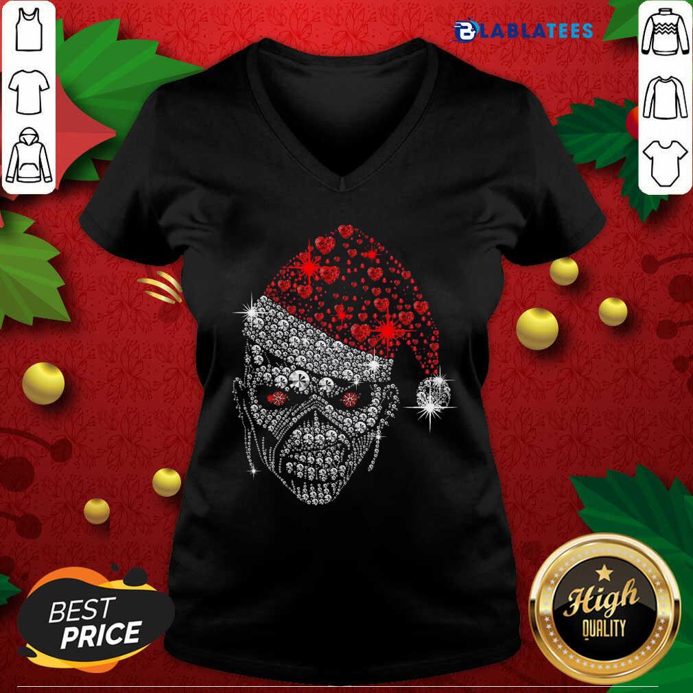 Funny Santa Skull Diamond Christmas Shirt