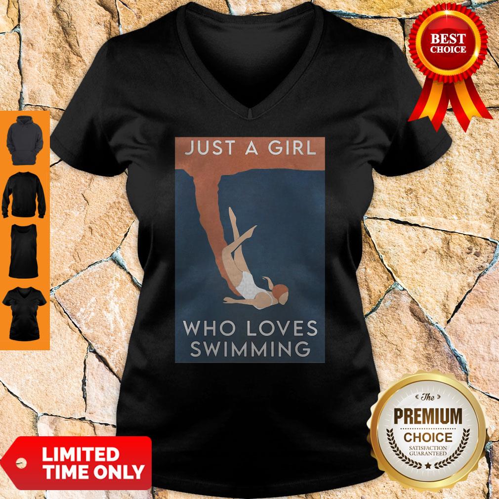 Official Just A Girl Who Loves Swimming Shirt