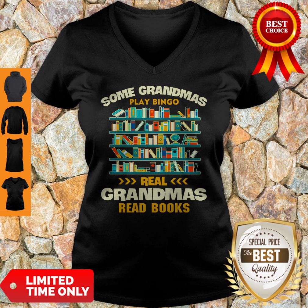 Some Grandmas Play Bingo Real Grandmas Read Books Shirt
