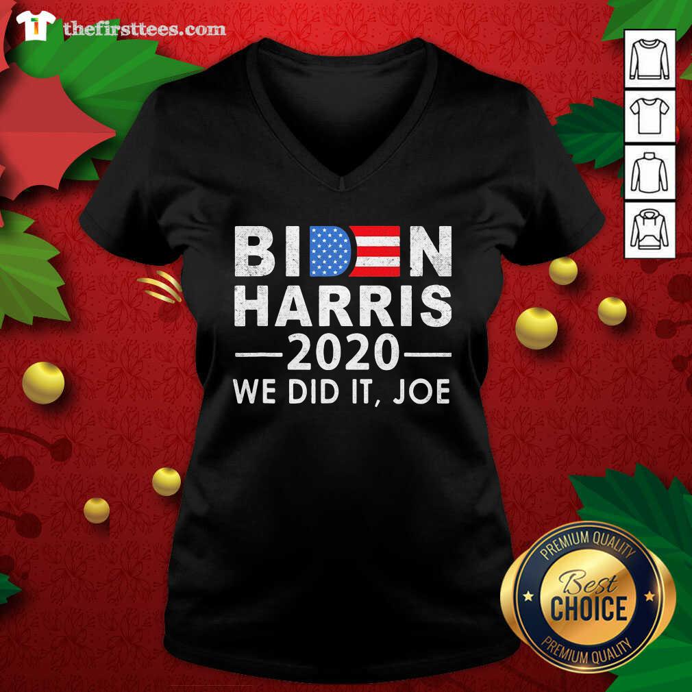 Nice Biden Harris 2020 We Did It Joe American Flag Election Shirt