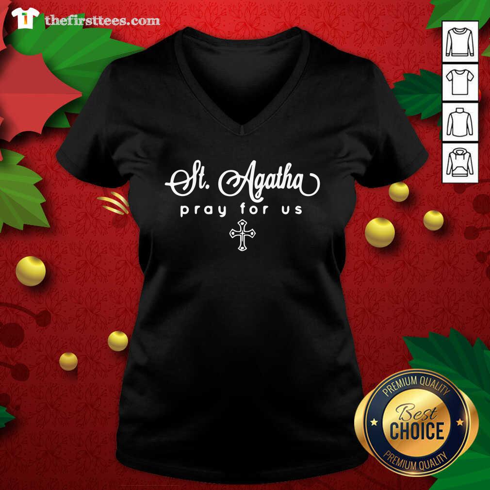 Awesome St. Agatha Pray For Us Catholic Patron Saint Shirt